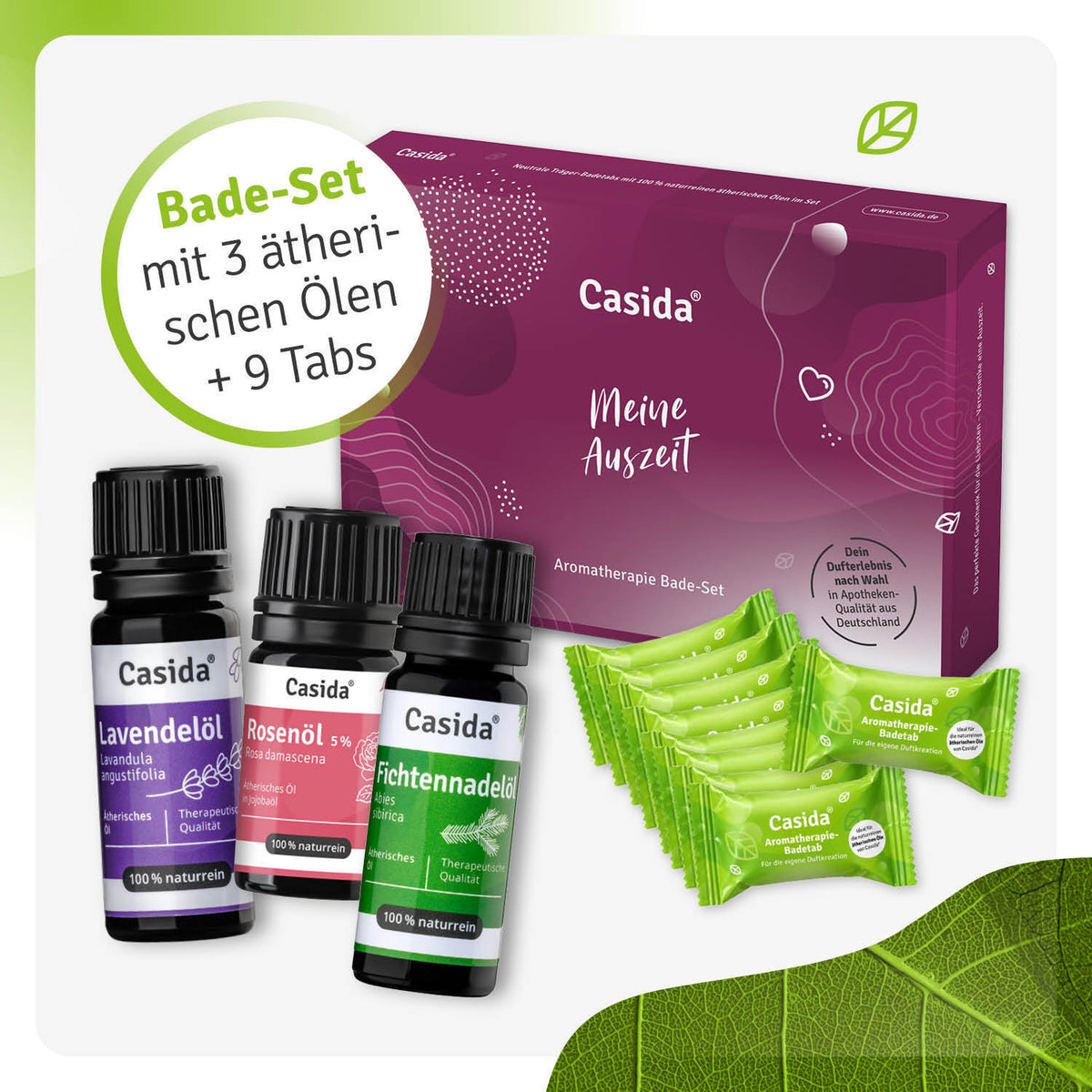 Bade-Geschenkset „Meine Auszeit“ mit ätherischen Ölen