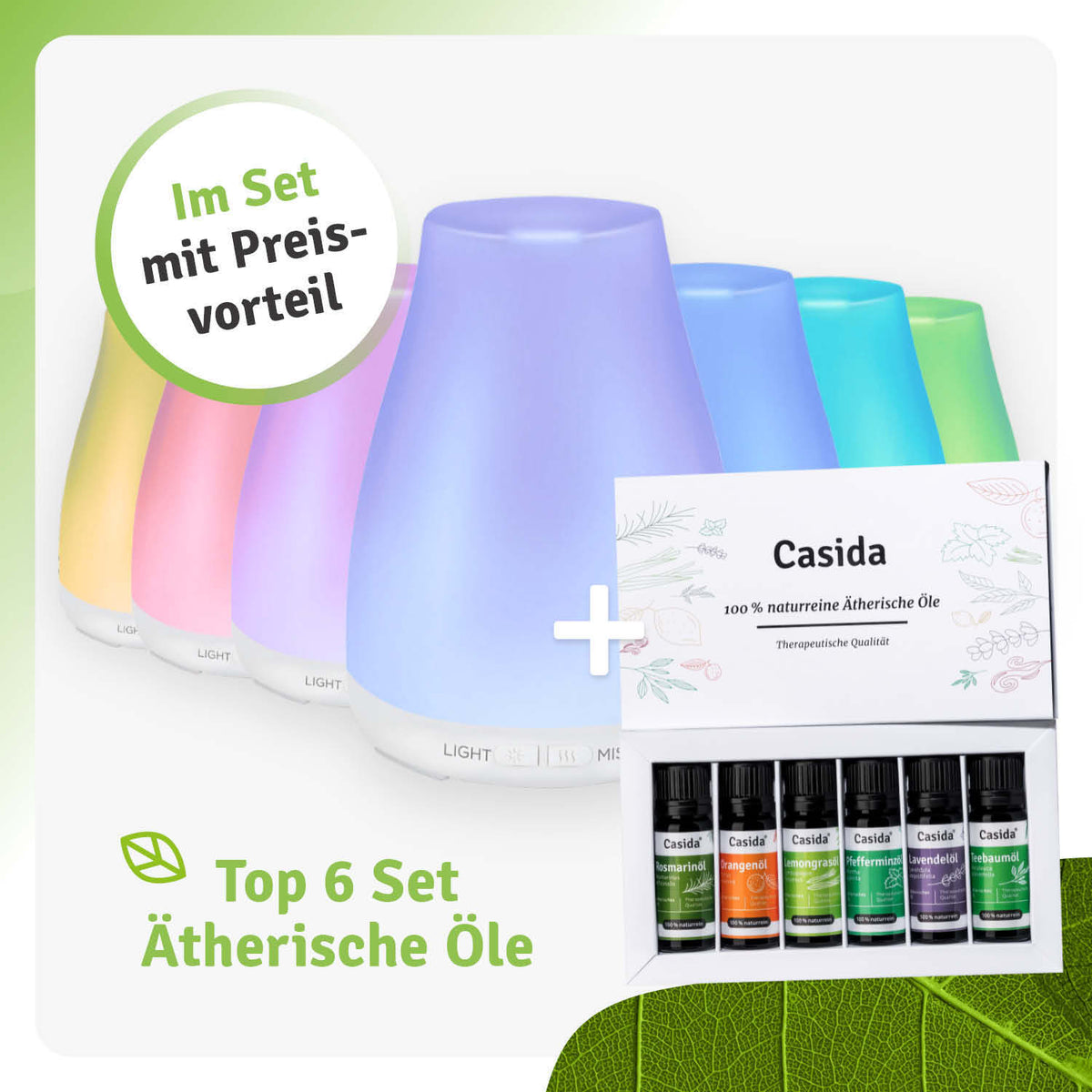 Aroma Diffuser mit Ätherische Öle Set