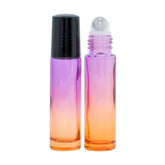 Roll On Flasche 10 ml Violett/Orange Glas Ätherische Öle Set 2er