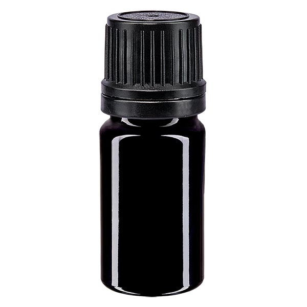 Violettglas Tropfflasche 5 ml mit Tropfeinsatz
