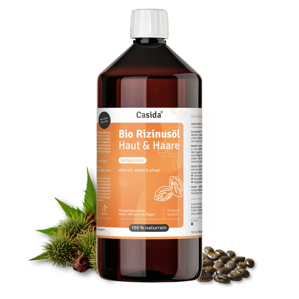 Bio Castor Oil 1000 ml cold-pressed