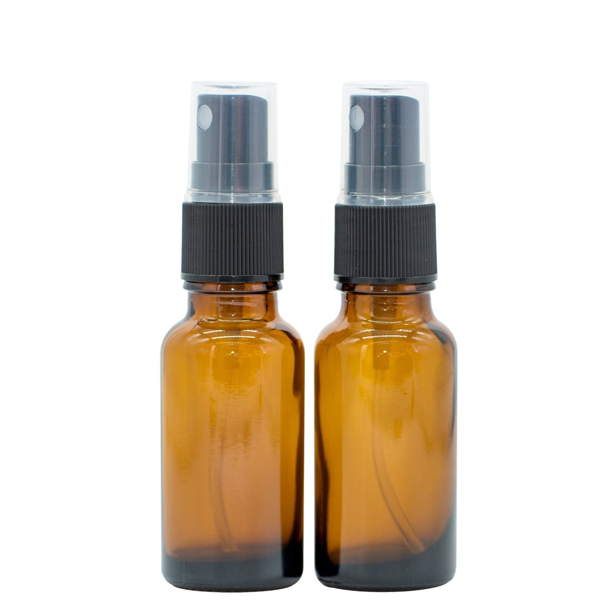 Sprühflasche 20 ml / Sprühkopf Braun Glas Ätherische Öle Set 2er