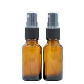 Sprühflasche 20 ml / Sprühkopf Braun Glas Ätherische Öle Set 2er