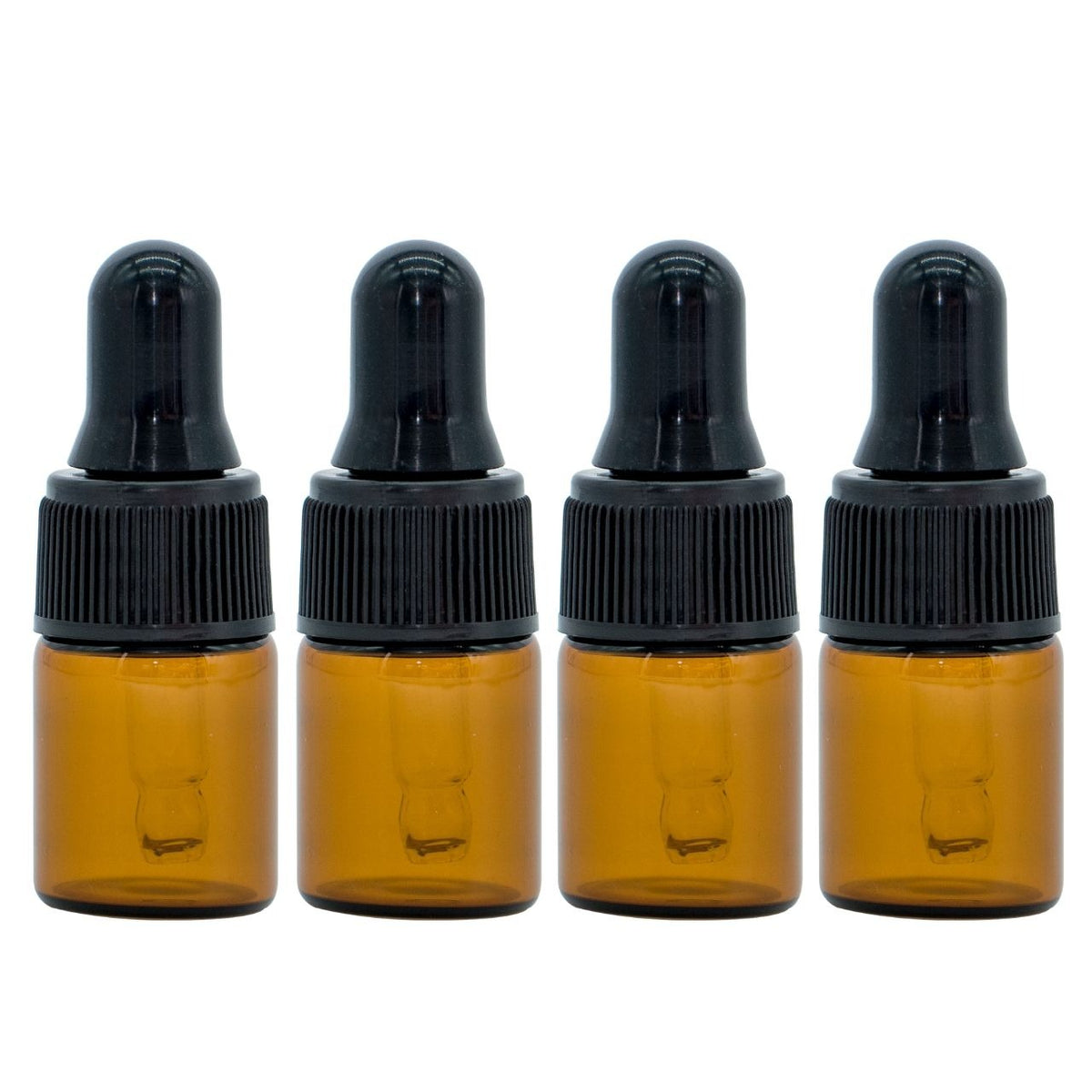 Pipettenflasche 2 ml / Pipette Braun Glas Ätherische Öle Set 4er