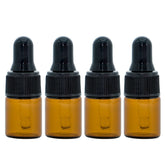 Pipettenflasche 2 ml / Pipette Braun Glas Ätherische Öle Set 4er