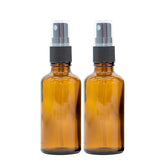 Sprühflasche 50 ml / Sprühkopf Braun Glas Ätherische Öle Set 2er