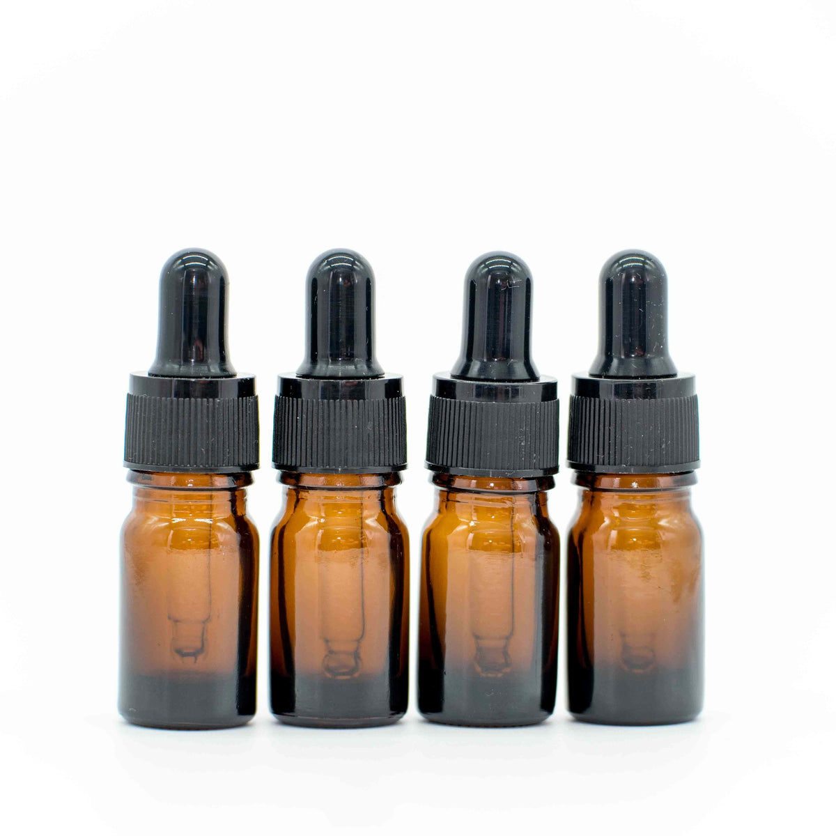 Pipettenflasche 5 ml / Pipette Braun Glas Ätherische Öle Set 4er