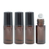 Roll On Flasche 5 ml Braun Glas Ätherische Öle Set 4er