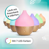 Kompakter Aroma USB Diffuser mit LED für ätherische Öle, 100 ml