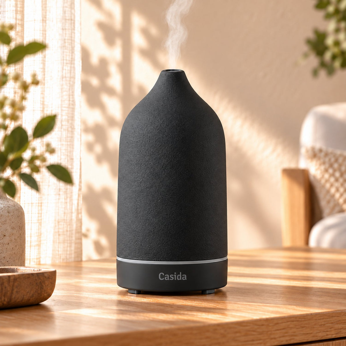 Aroma Diffuser schwarz aus Keramik