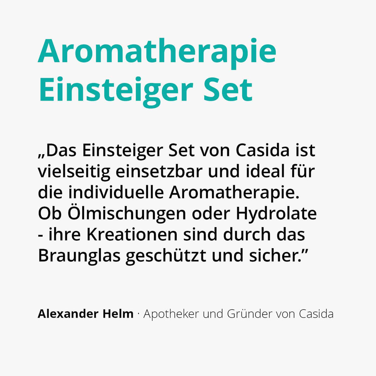 Casida Aromatherapie Einsteiger Set A3230241 Roll On Sprühflasche 10 ml 20 ml 100 ml ätherische Öle Braunglas2