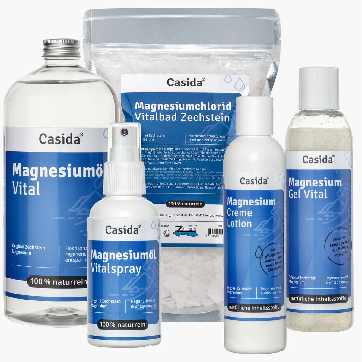 Casida Set PZN 10086741 12902245 11730233 11615851 12472744 Apotheke Magnesium Regeneration Hautpflege Muskelkater