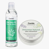 Casida Set PZN 16573212 15586402 Apotheke Set Rabatt Schwitzen Achselschweiss Aloe Vera Gel Deocreme natural Körperpflege