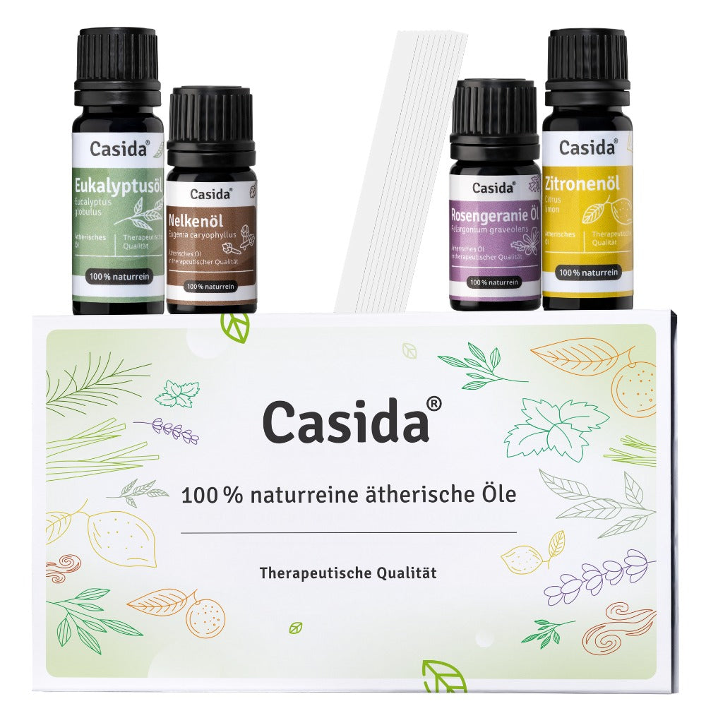 Casida Set Riechtraining Eukalyptus Zitrone Nelke Rosengeranie Anleitung Protokoll