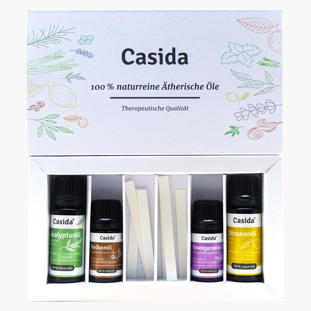 Casida Set Riechtraining Eukalyptus Zitrone Nelke Rosengeranie Anleitung Protokoll