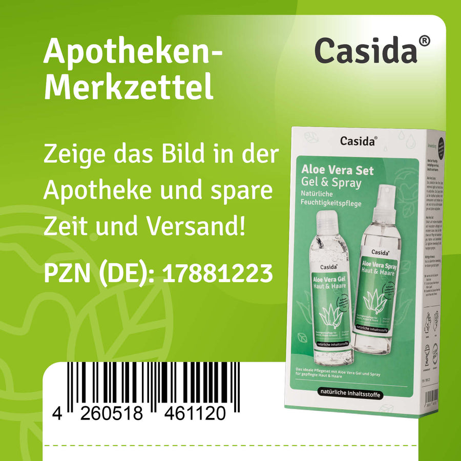 Aloe Vera Set mit Aloe Vera Gel + Aloe Vera Spray