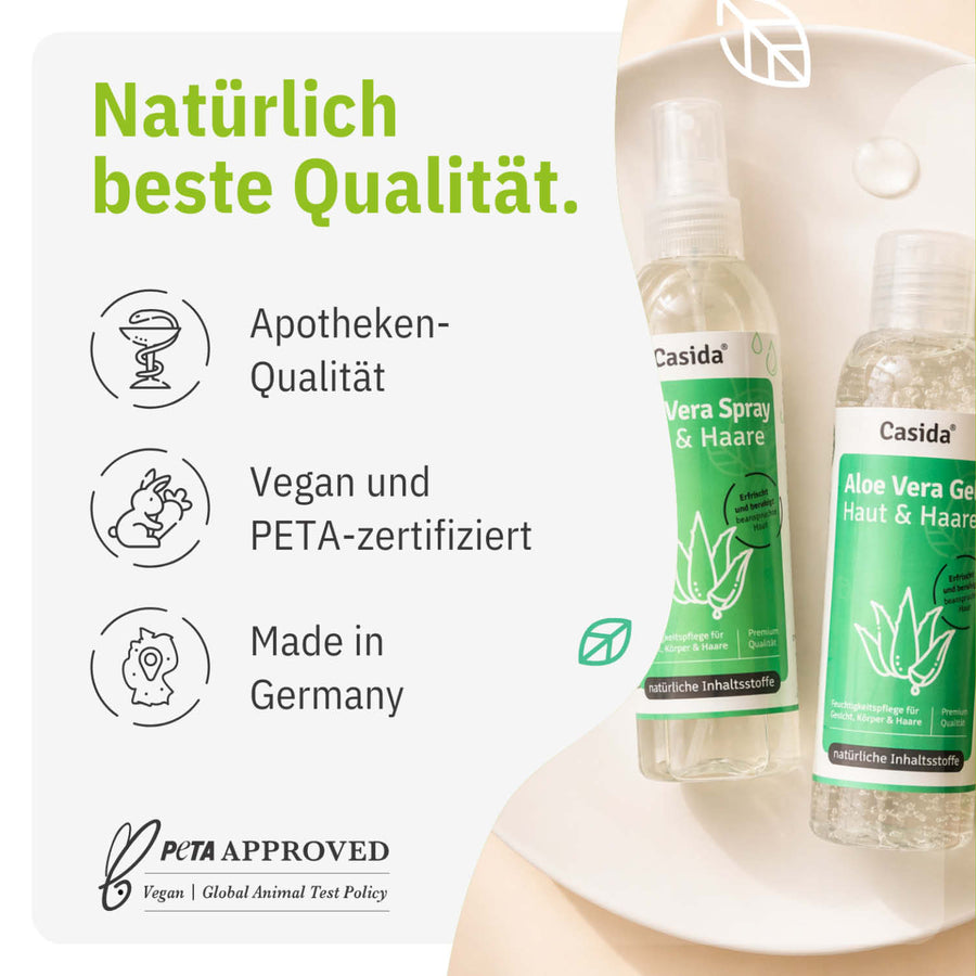 Aloe Vera Set mit Aloe Vera Gel + Aloe Vera Spray