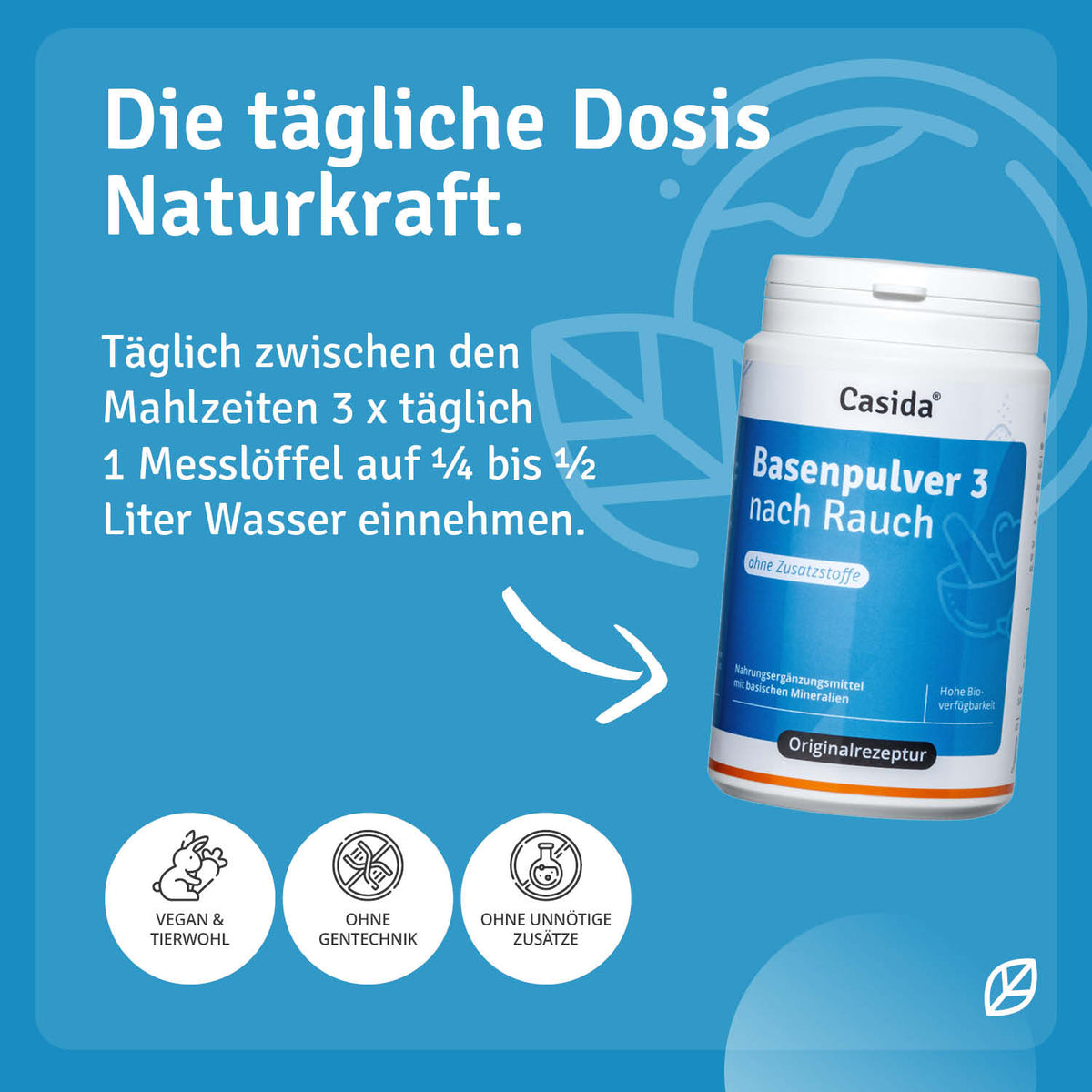 Basenpulver 3 nach Rauch Anwendung