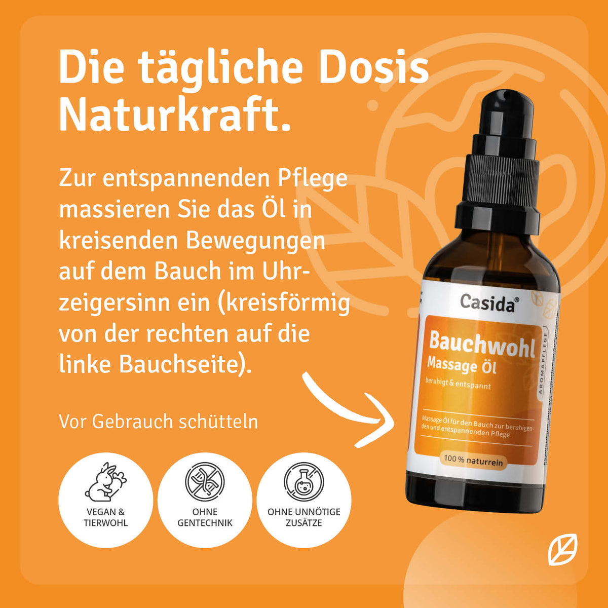 Bauchwohl Massage Öl Anwendung