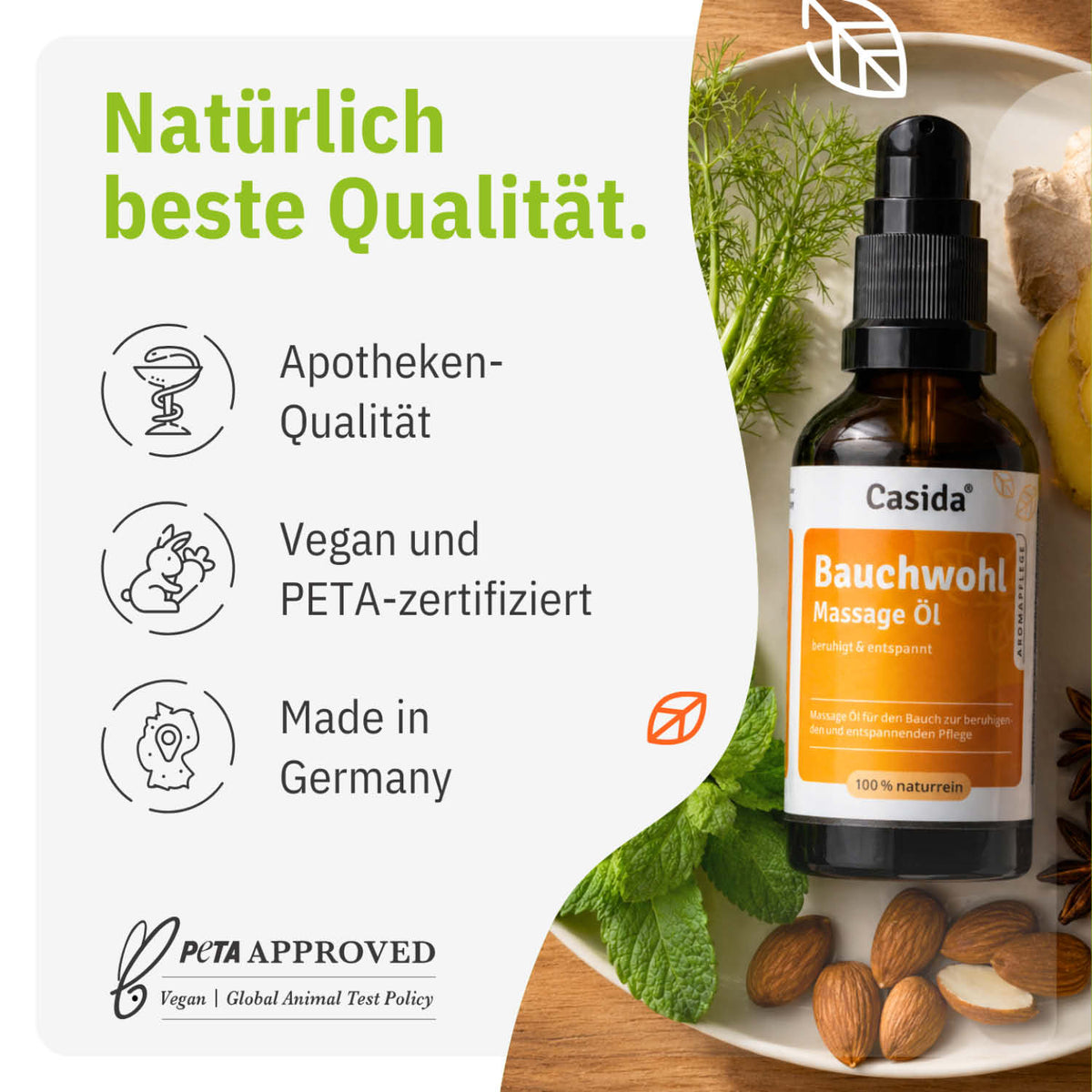 Bauchwohl Massage Öl tierversuchsfrei