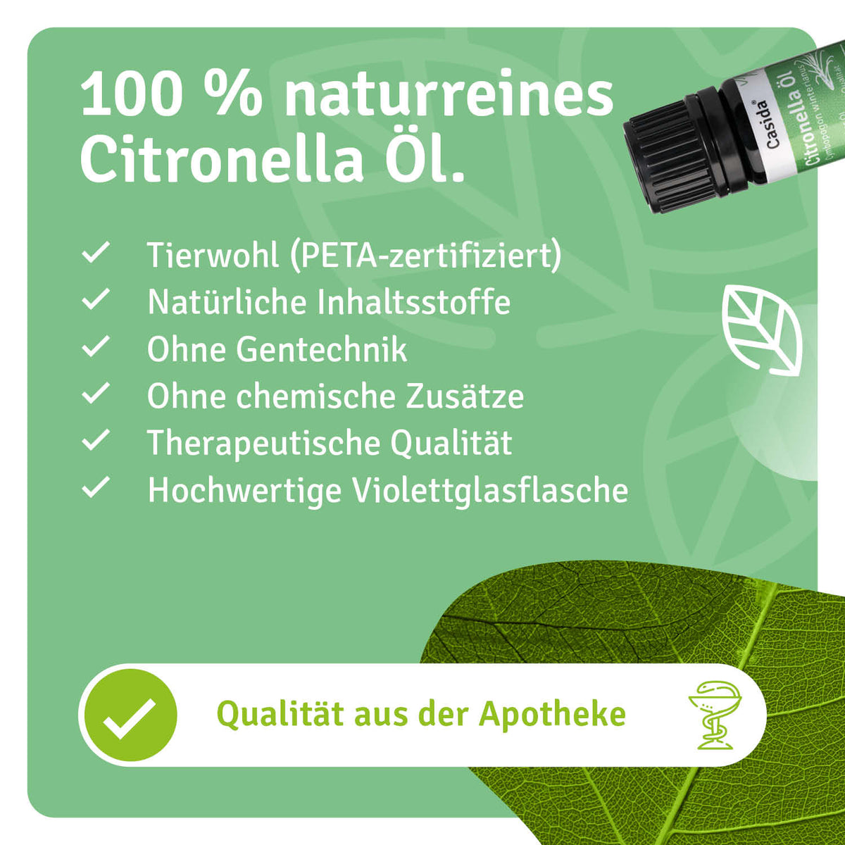 Citronella Öl natürliche Inhaltsstoffe