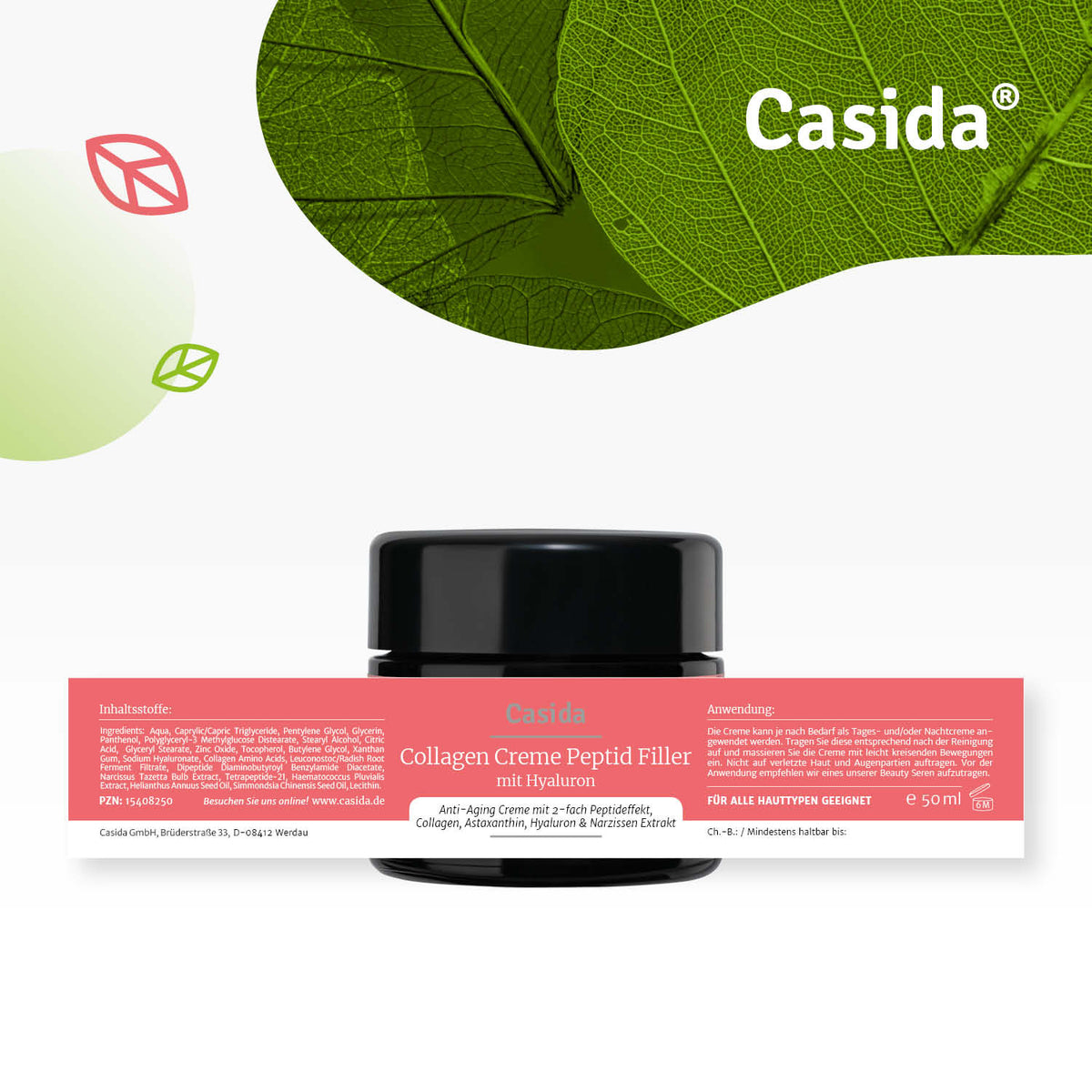 Collagen Creme Peptid Filler Etikett