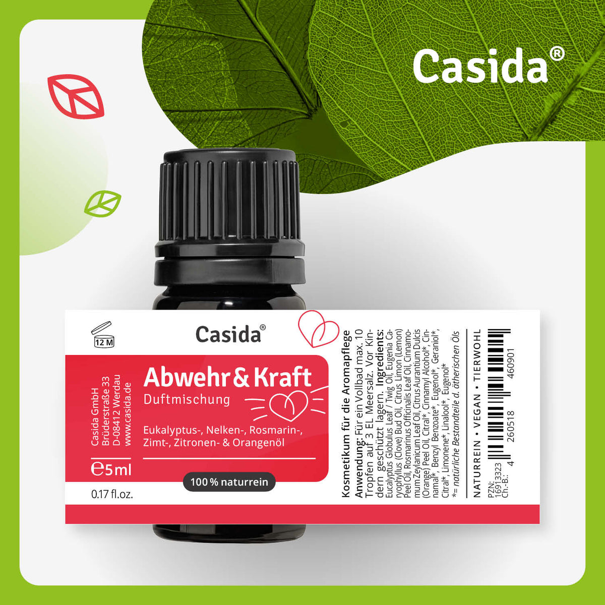 Duftmischung Abwehr & Kraft Etikett