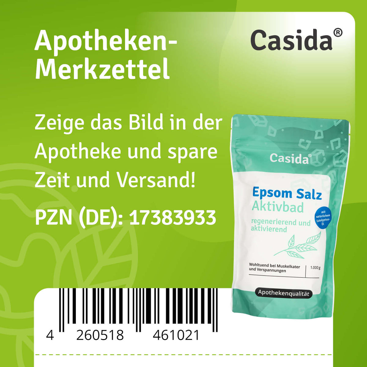 Epsom Salz Aktivbad mit Eukalyptus und Rosmarin Apotheke
