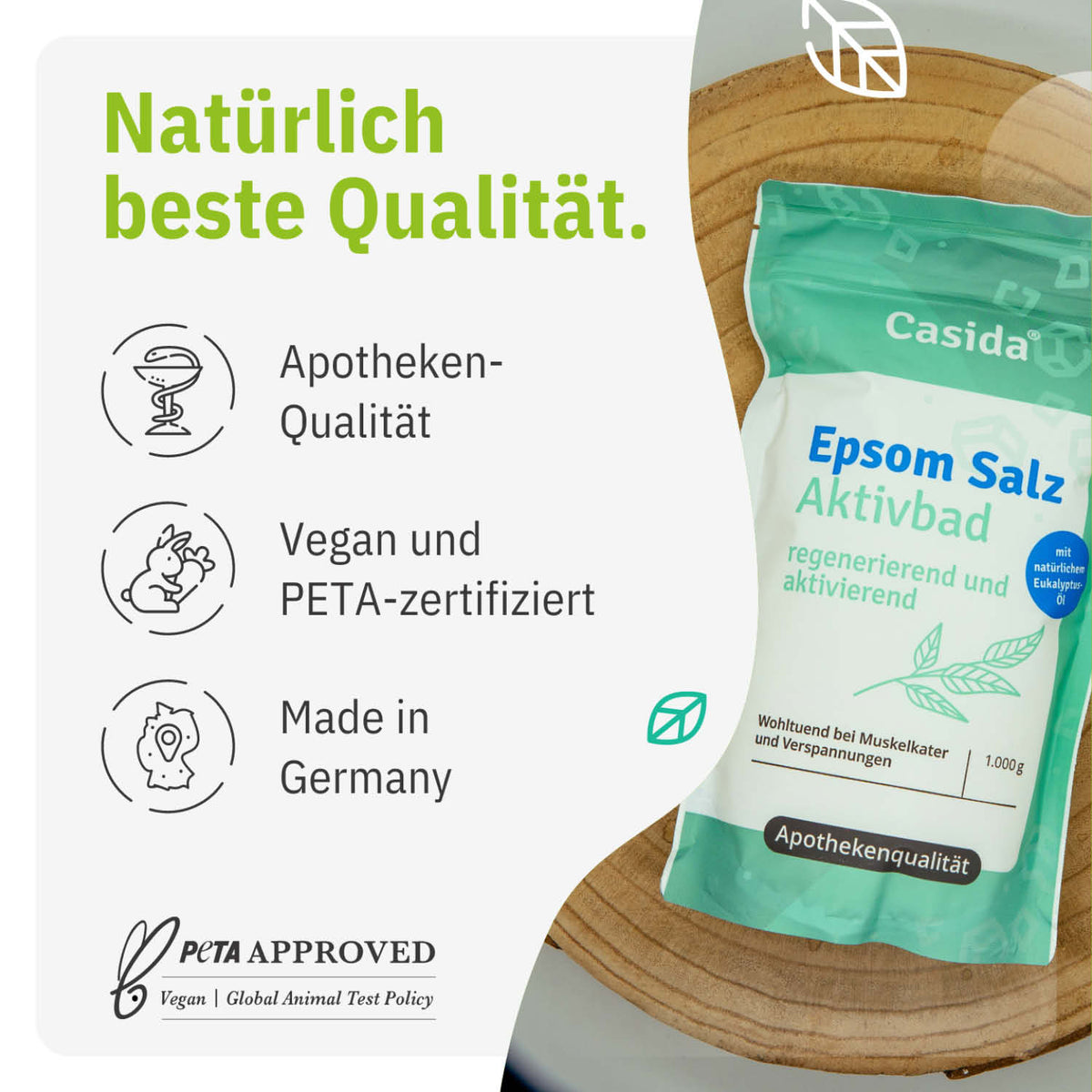 Epsom Salz Aktivbad mit Eukalyptus und Rosmarin tierversuchsfrei