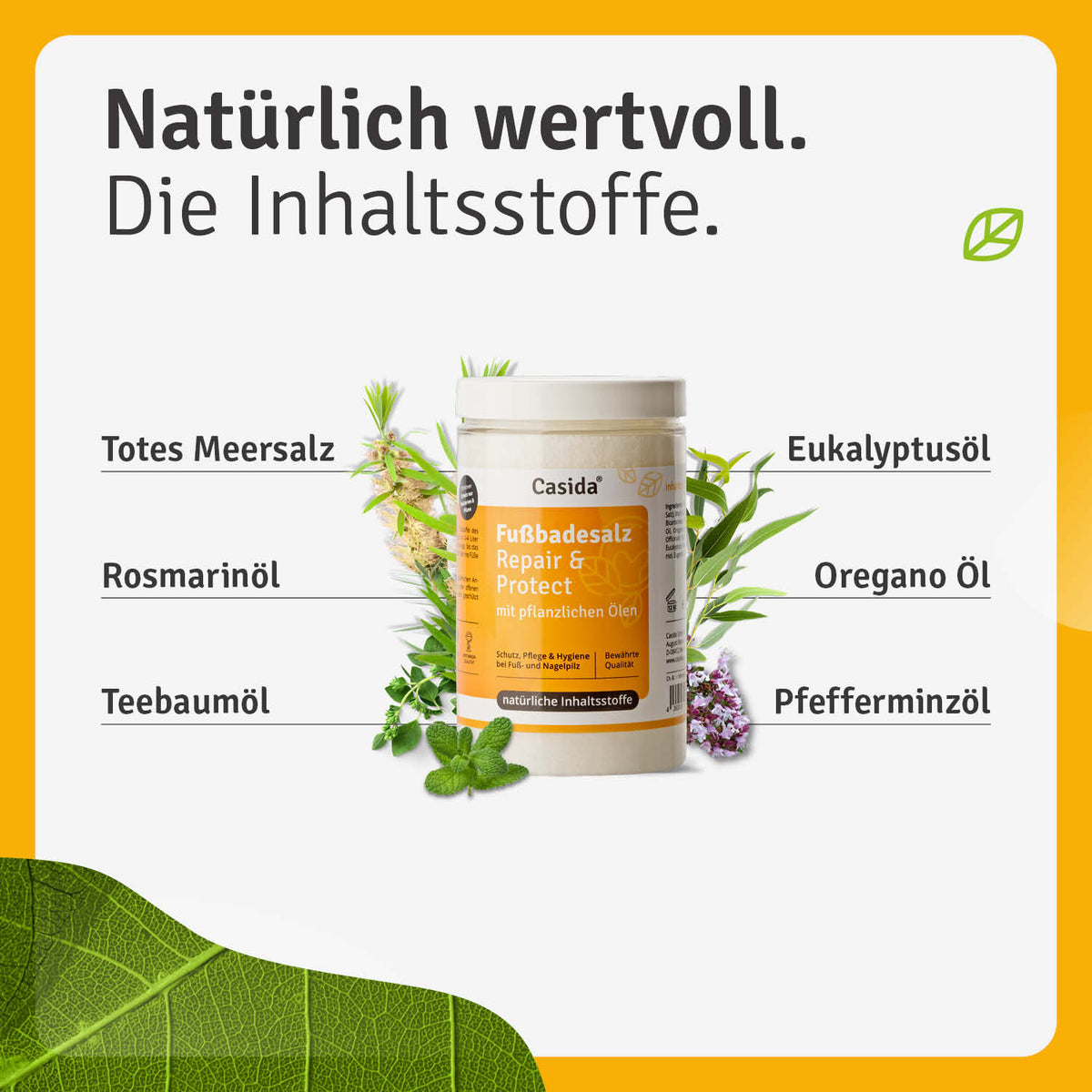 Fußbadesalz Repair & Protect Inhalt