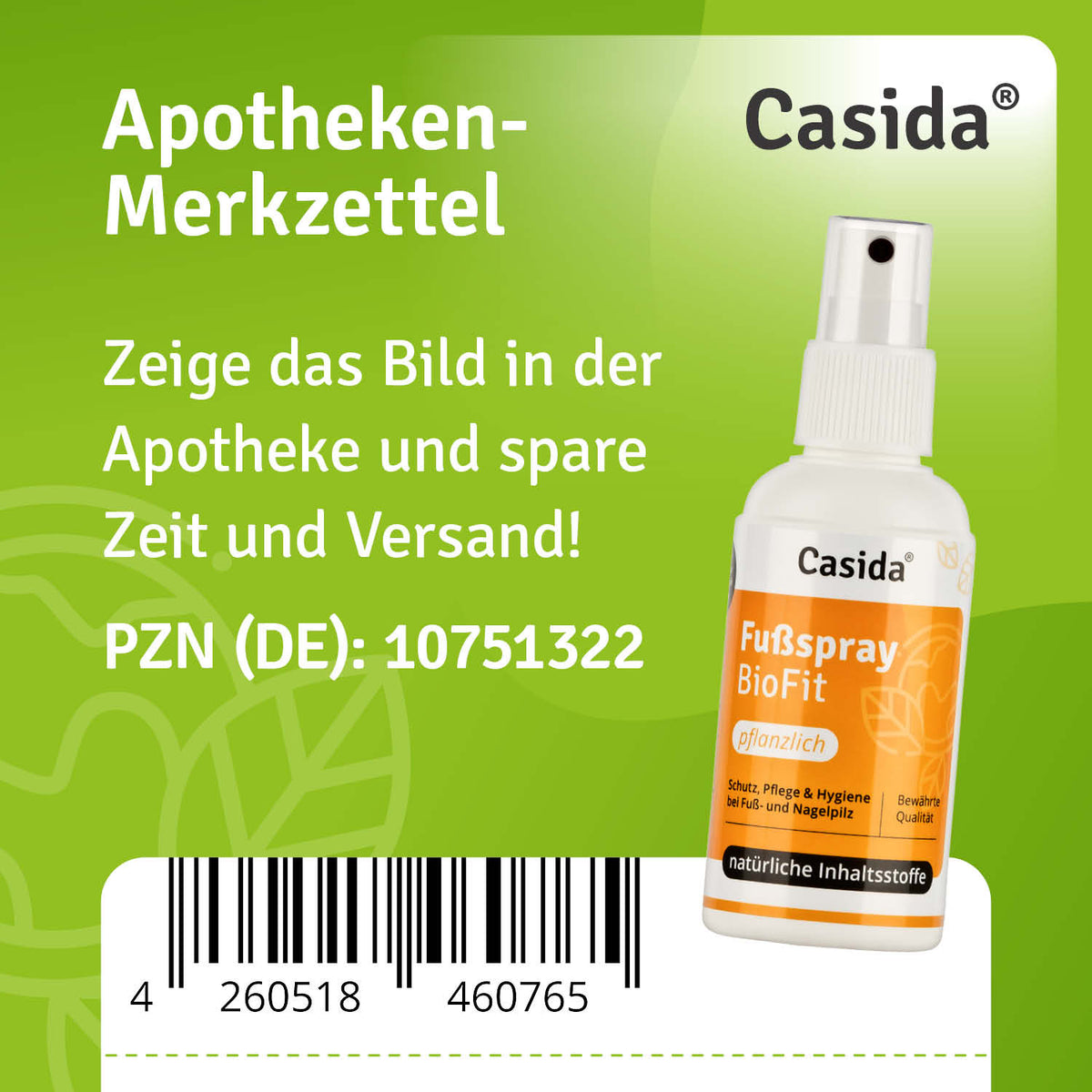 Fußspray BioFit Pflanzlich Apotheke
