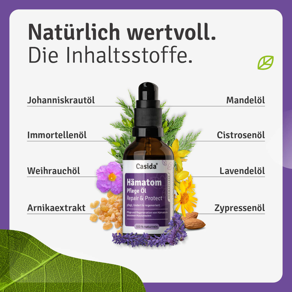 Hämatom Pflege Öl Repair & Protect Inhalt