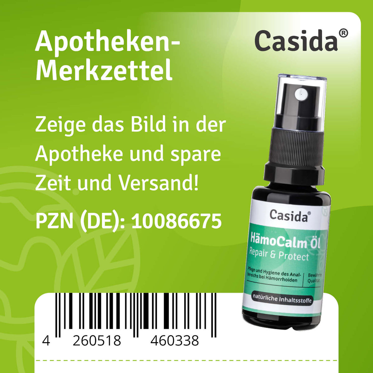 HämoCalm Öl Spray bei Afterjucken Apotheke
