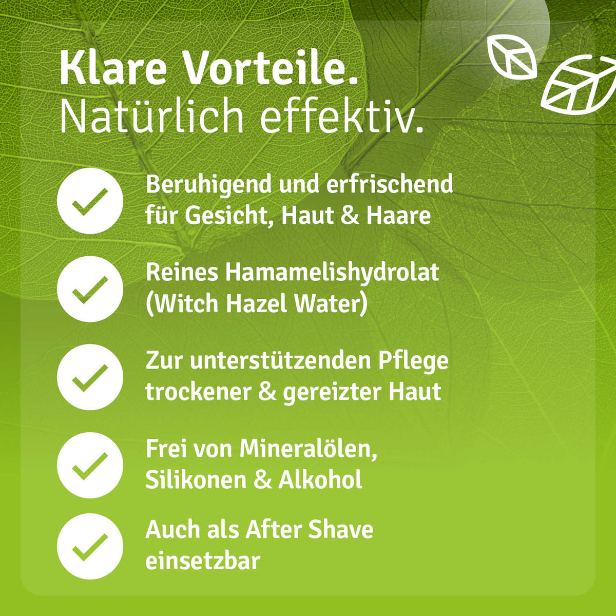 Hamameliswasser (Witch Hazel Water) Vorteile