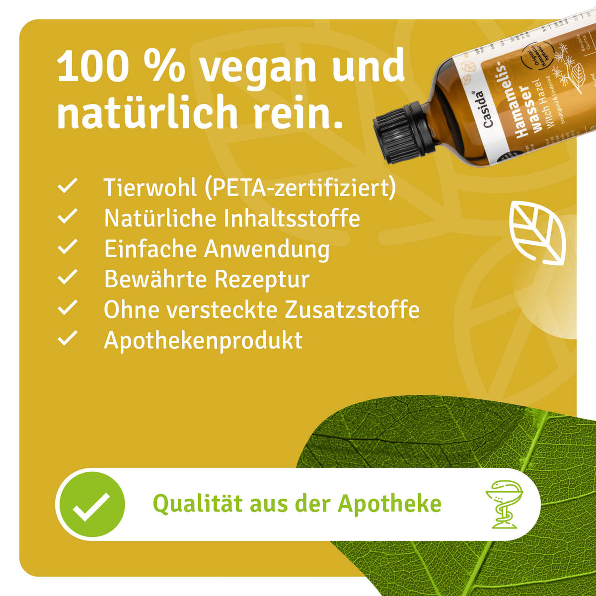 Hamameliswasser (Witch Hazel Water) natürliche Inhaltstoffe