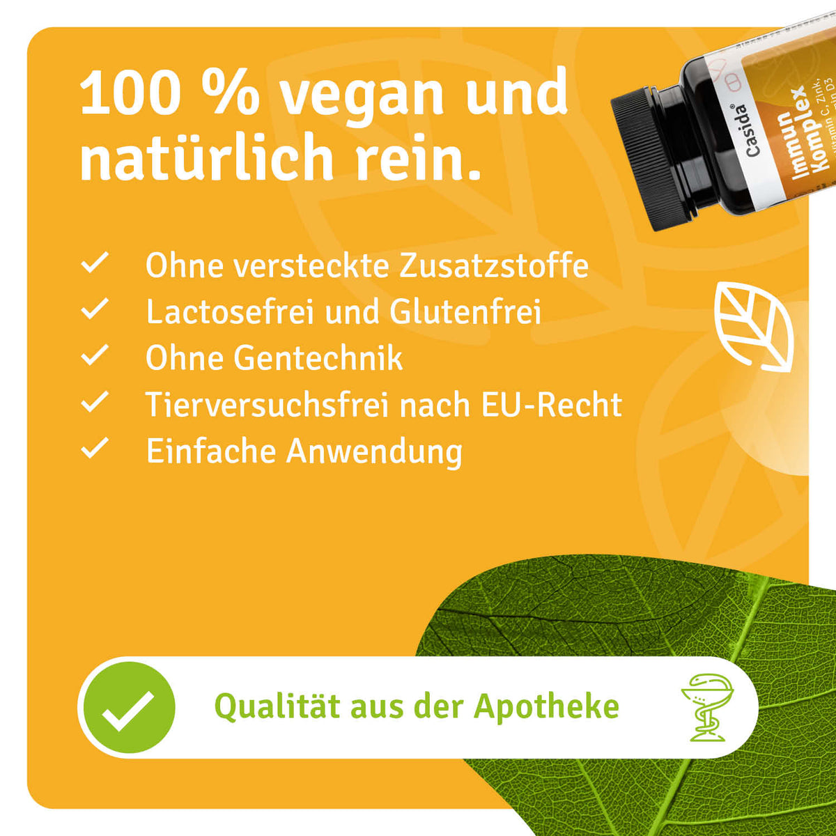 Immun Komplex mit Vitamin C, Zink, Selen und Vitamin D3 natürliche Inhaltsstoffe