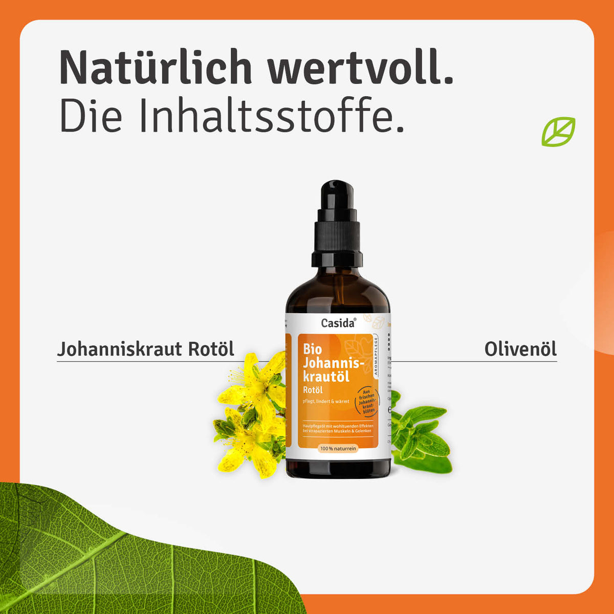 Johanniskrautöl - Rotöl Inhalt