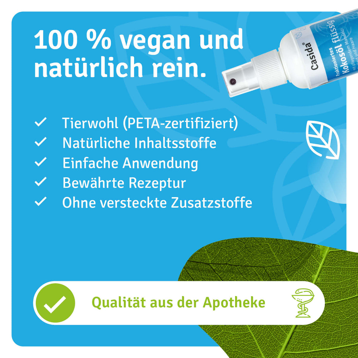 Kokosöl flüssig Haut und Haare natürliche Inhaltsstoffe