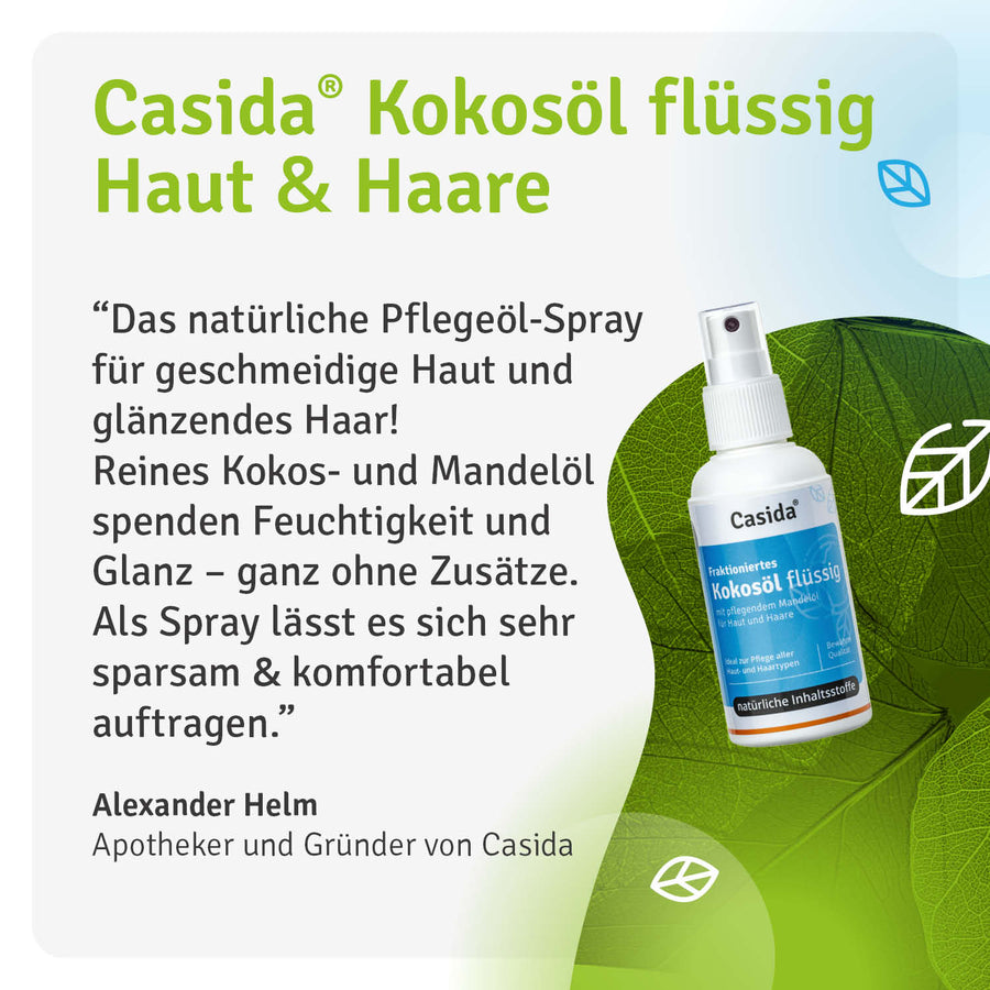 Flssiges Kokosl fr Haut & Haare - Casida Flssiges Kokosl fr Haut & Haare - Casida