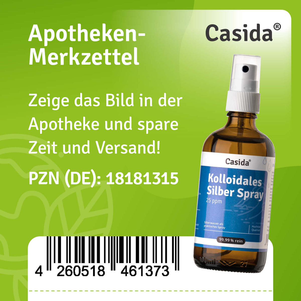Kolloidales Silber Spray 25 ppm Apotheke