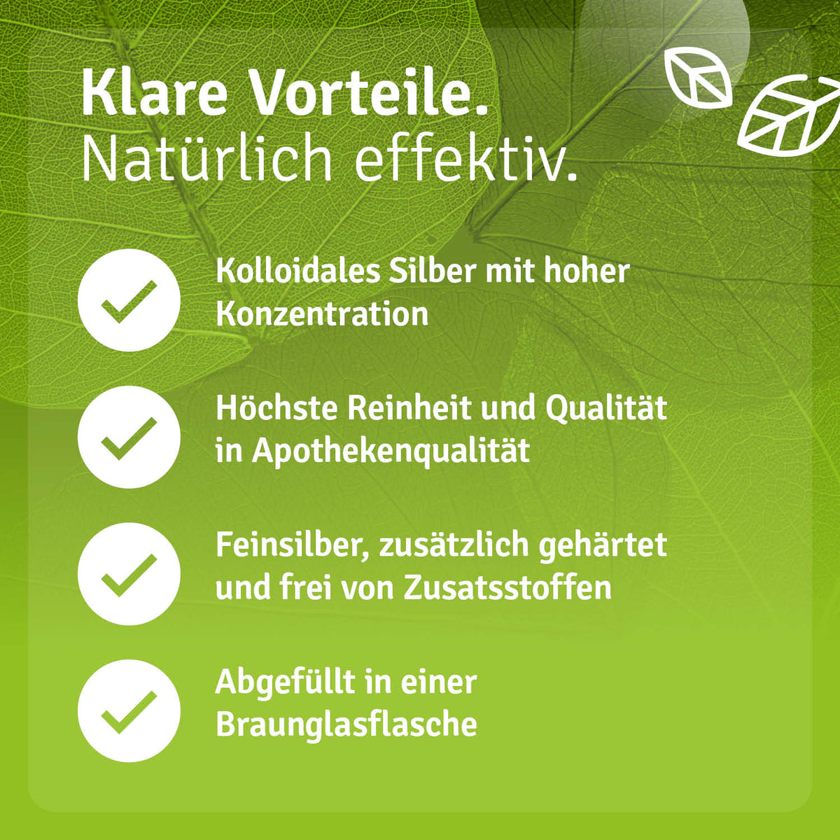 Kolloidales Silber Spray 25 ppm Vorteile