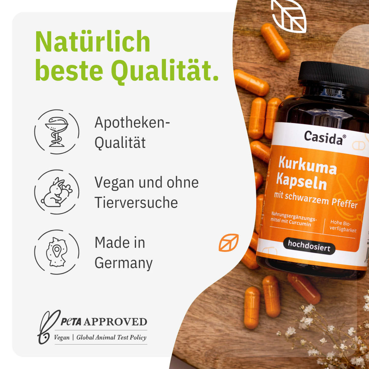 Kurkuma Kapseln tierversuchsfrei