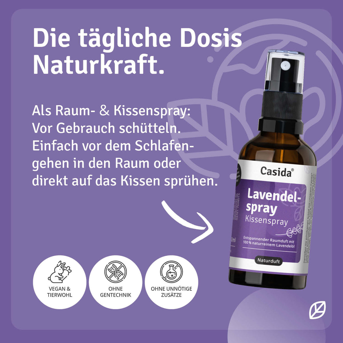 Lavendelspray - Kissenspray mit Lavendelöl Anwendung