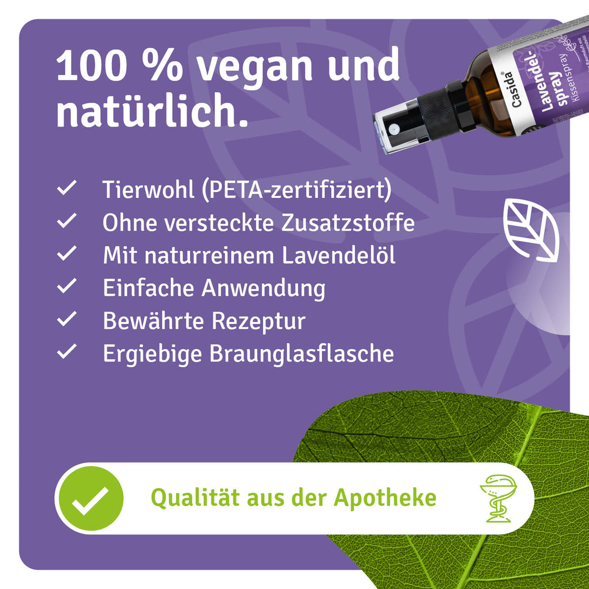 Lavendelspray - Kissenspray mit Lavendelöl natürliche Inhaltsstoffe