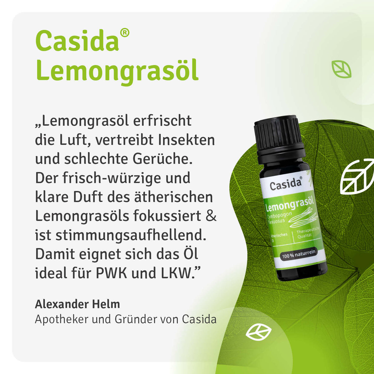 Lemongrasöl / Zitronengrasöl Casida