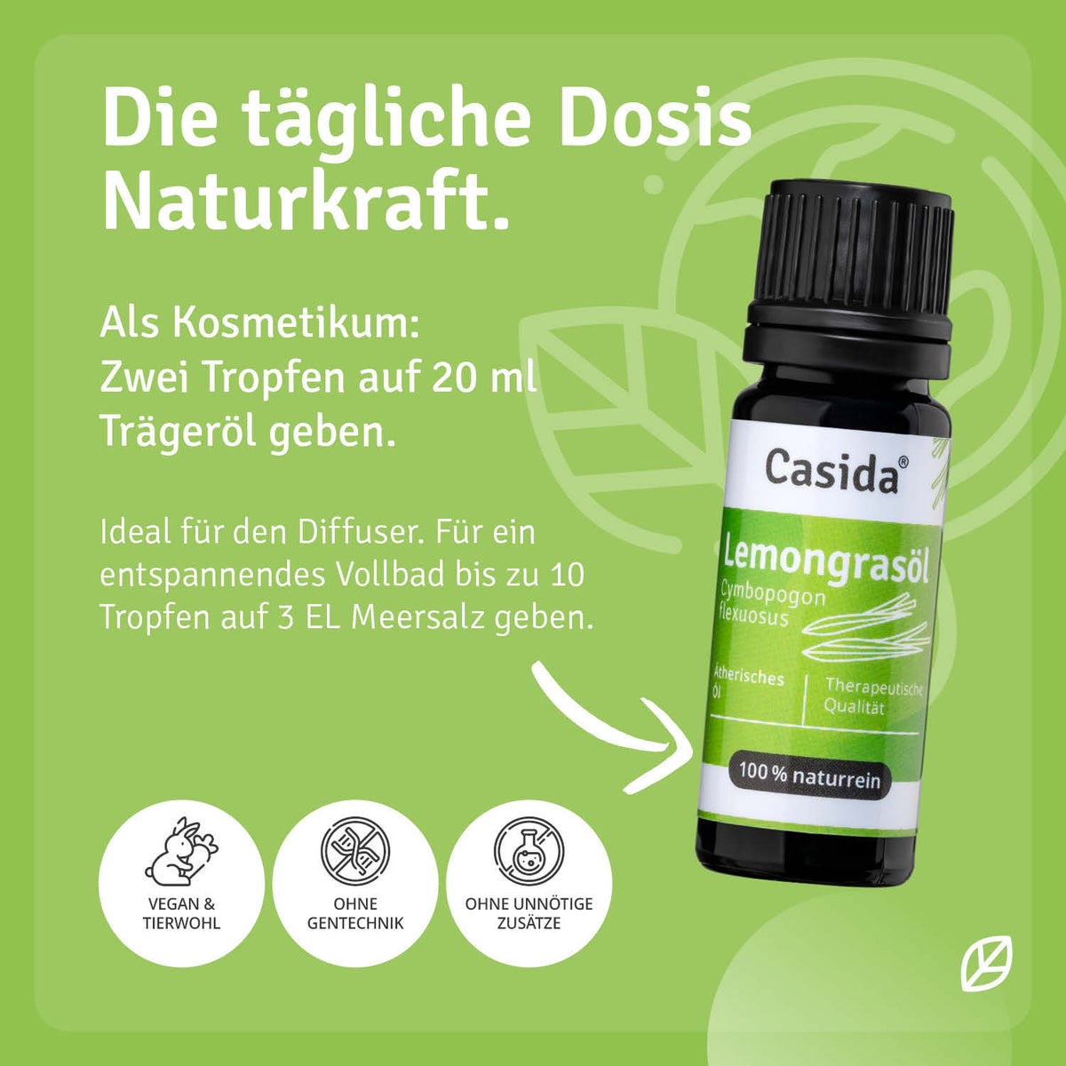Lemongrasöl / Zitronengrasöl Anwendung