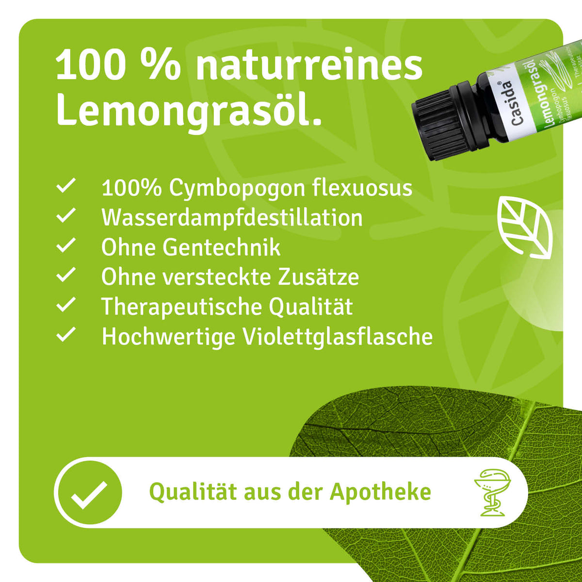 Lemongrasöl / Zitronengrasöl natürliche Inhaltsstoffe