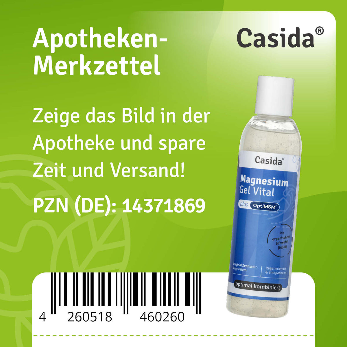 Magnesium + MSM Gel Vital Apotheke