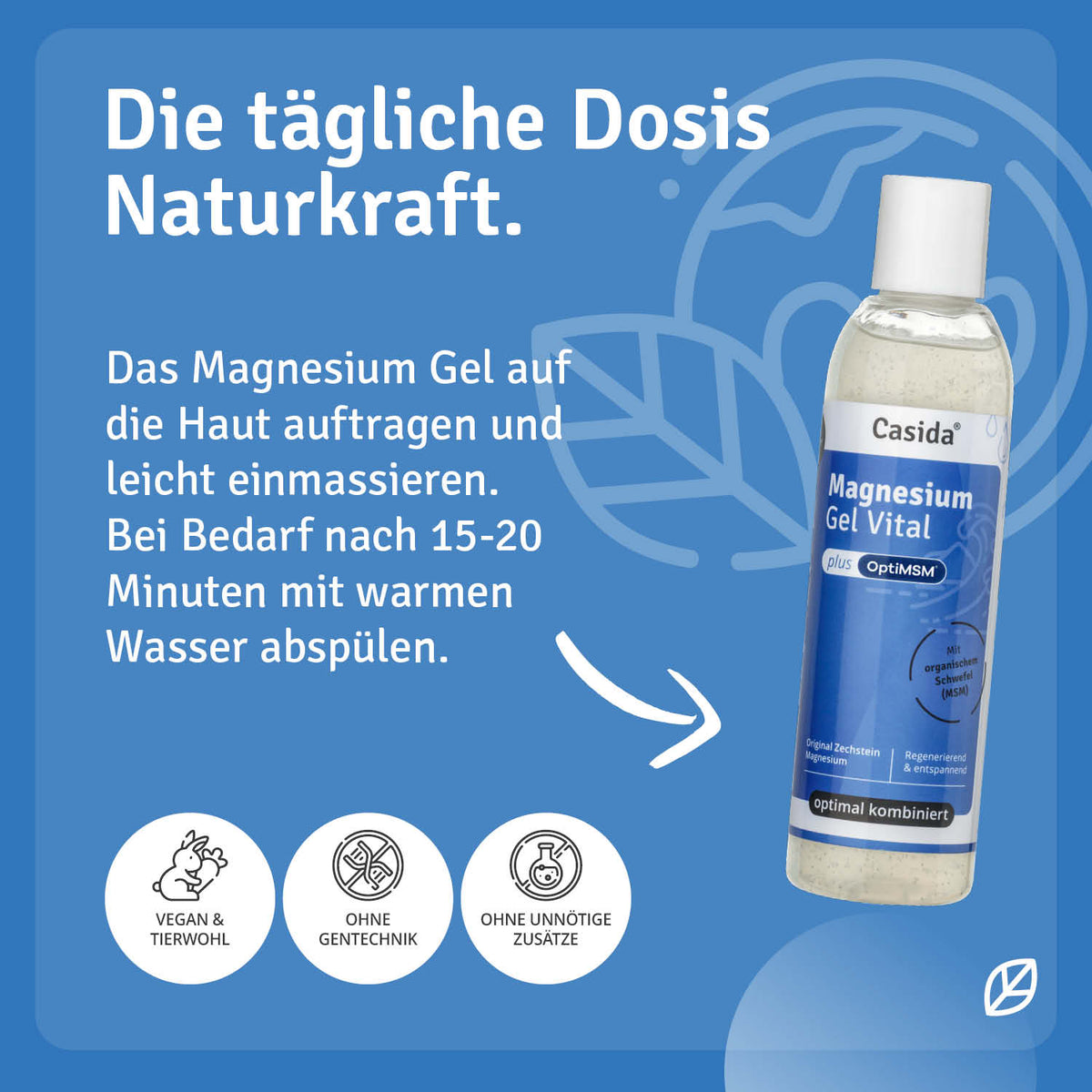 Magnesium + MSM Gel Vital Anwendung