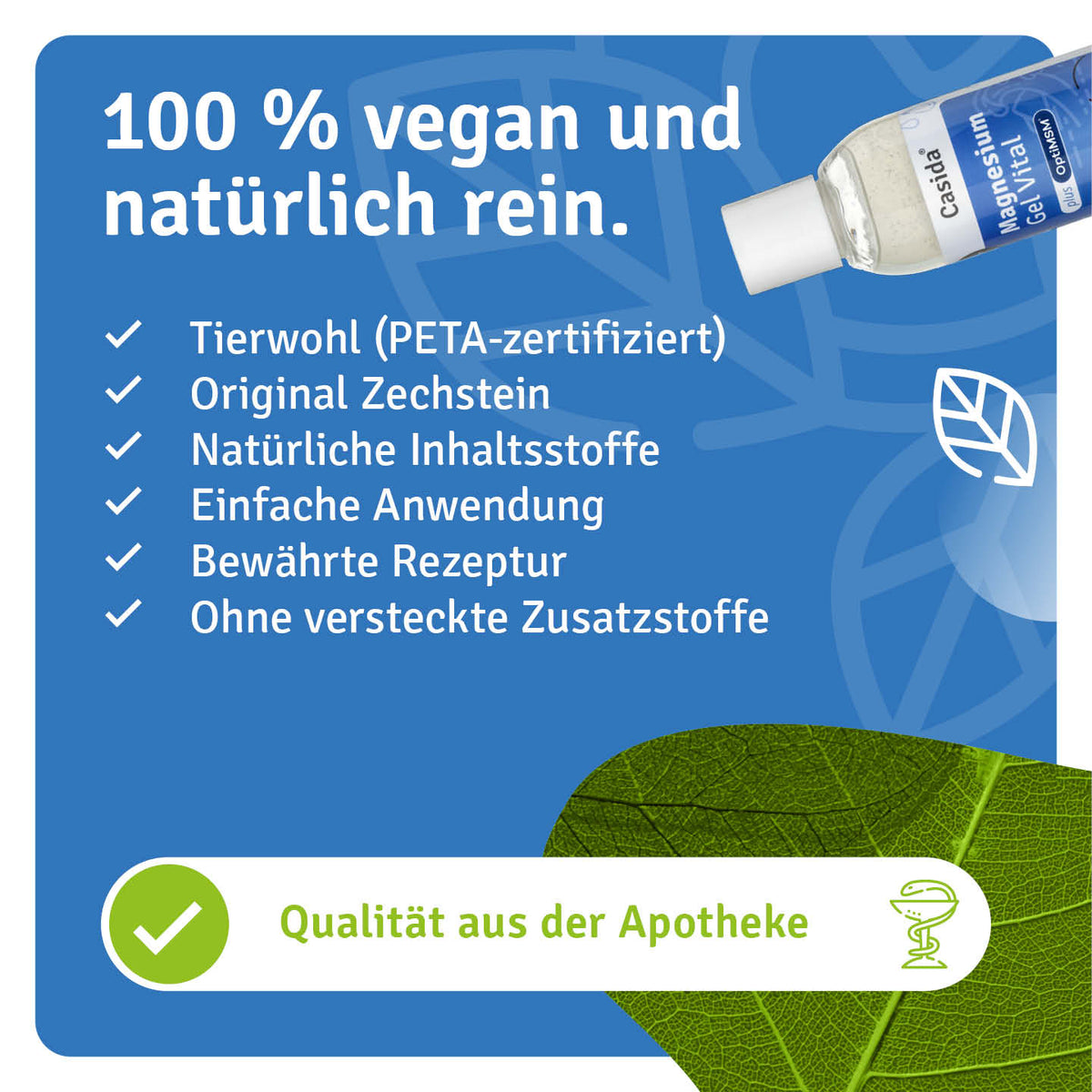 Magnesium + MSM Gel Vital natürliche Inhaltsstoffe